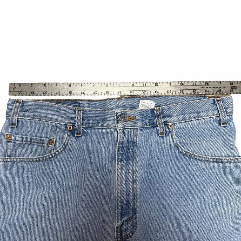 Levi's 505 Men's Jeans Made In Canada Batwings 36x32 Light Wash Straight Leg